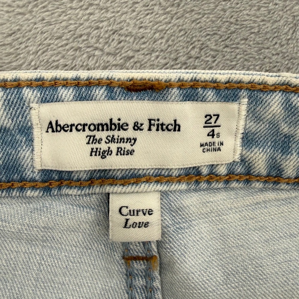 Abercrombie Fitch The Skinny High Rise Curve Love Jeans Light Wash  Size‎ 27 - Picture 6 of 14